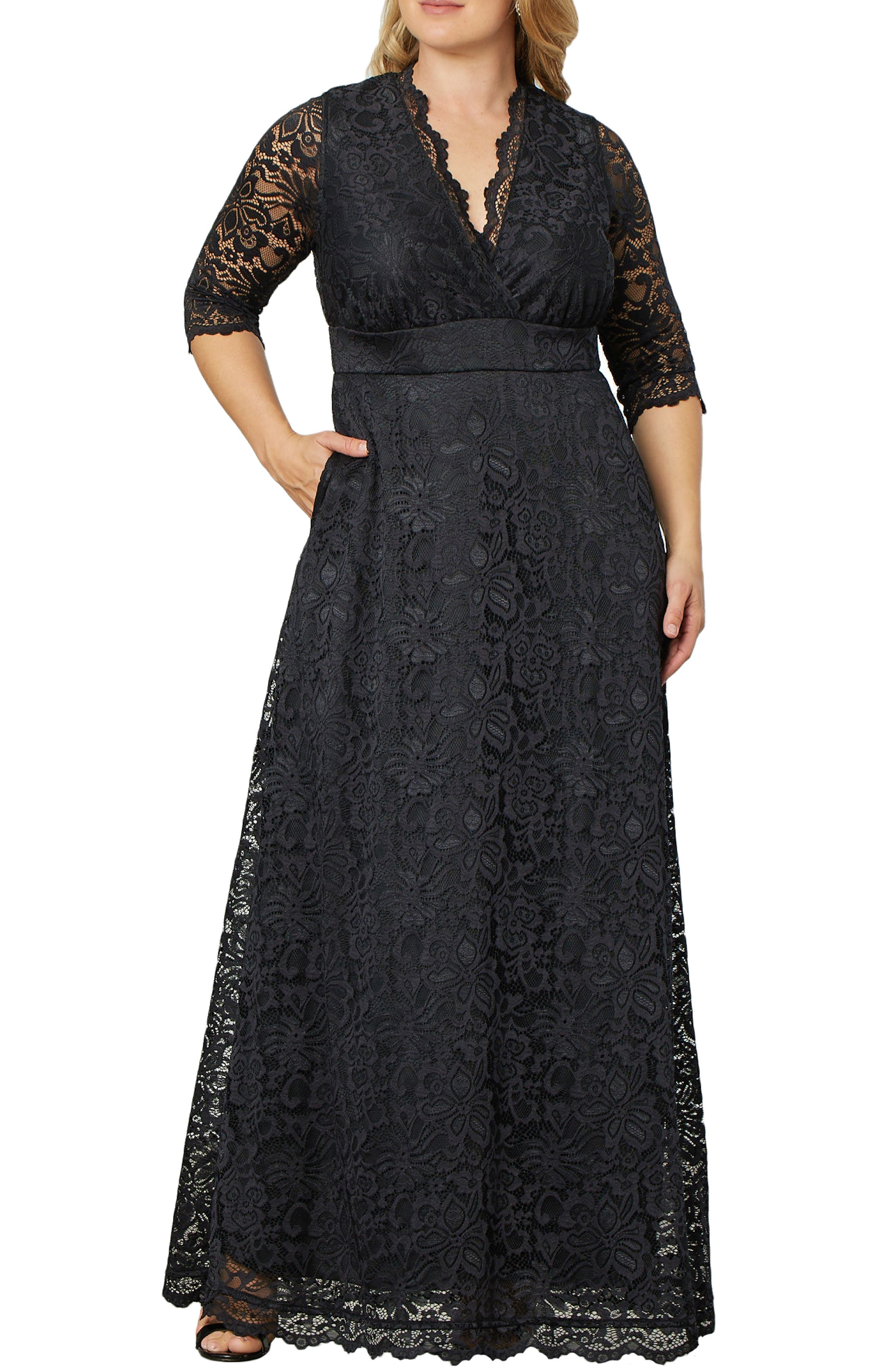 black plus size dress